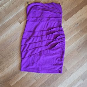 Forever 21+ Purple Strapless Bodycon Dress Size XL